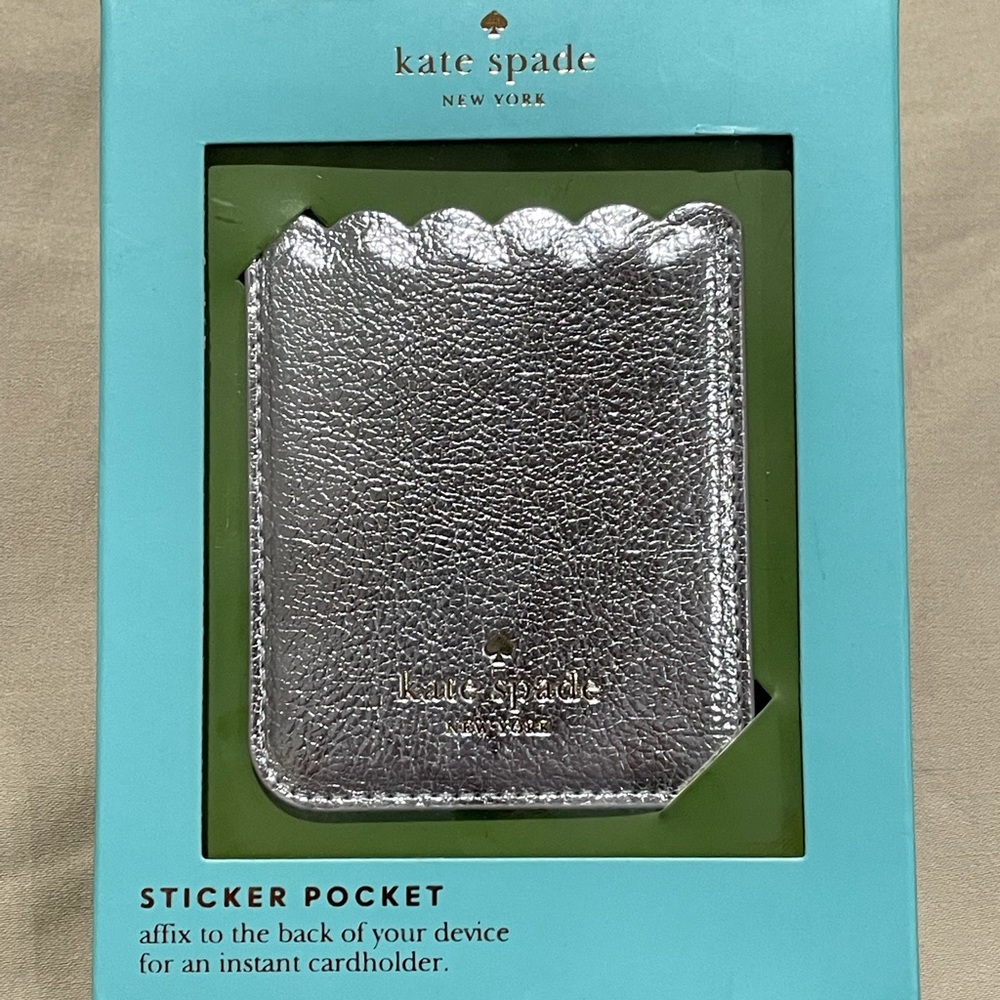 Kate Spade Phone Sticker Card Pocket Silver LAST!